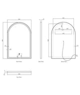 LED Archie 900(H)x600(W) White Metal Frame Tuffi Mirror — detail 5