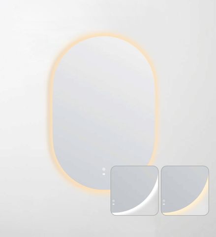 LED Noosa 900(H)x600(W) Frameless Tuffi Mirror - Install Horizontal or Vertical — detail 3