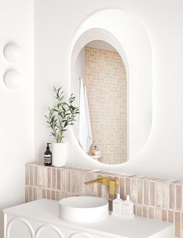 LED Noosa 1200(W)x750(H) Frameless Tuffi Mirror - Install Horizontal or Vertical — detail 3