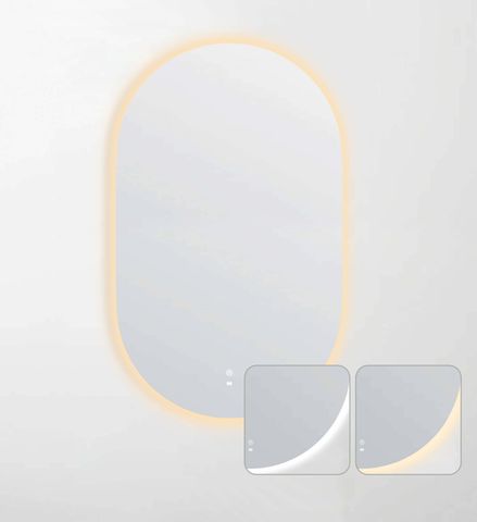 LED Noosa 1200(W)x750(H) Frameless Tuffi Mirror - Install Horizontal or Vertical — detail 4