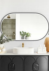 LED Noosa 1200(W)x750(H) Black Metal Frame Tuffi Mirror- Install Horizontal or Vertical