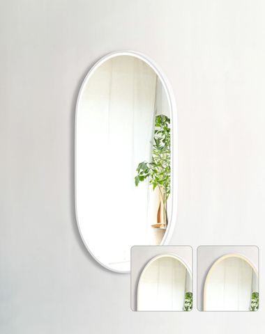LED Noosa 1200(W)x750(H) White Metal Frame Mirror- Install Horizontal or Vertical — detail 4