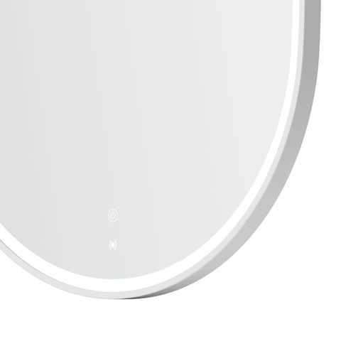 LED Noosa 1200(W)x750(H) White Metal Frame Mirror- Install Horizontal or Vertical — detail 5