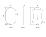 LED Noosa 1200(W)x750(H) White Metal Frame Mirror- Install Horizontal or Vertical — detail 8