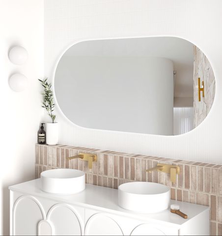 LED Noosa 1500(W)x750(H) Frameless Tuffi Mirror - Install Horizontal or Vertical — detail 2