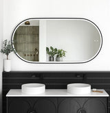 LED Noosa 1500(W)x750(H) Black Metal Frame Tuffi Mirror- Install Horizontal or Vertical
