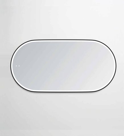 LED Noosa 1500(W)x750(H) Black Metal Frame Tuffi Mirror- Install Horizontal or Vertical — detail 4