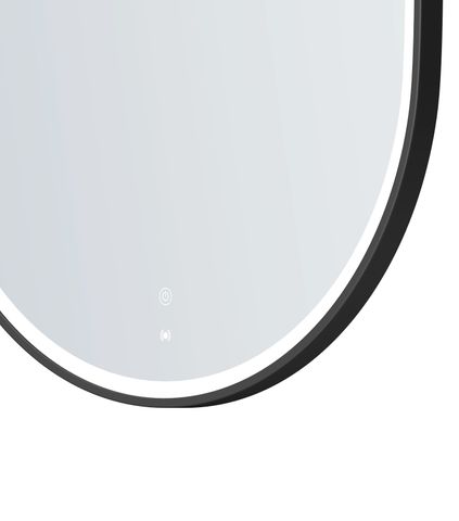 LED Noosa 1500(W)x750(H) Black Metal Frame Tuffi Mirror- Install Horizontal or Vertical — detail 5