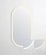 LED Noosa 900(H)x450(W) White Metal Frame Tuffi Mirror — detail 2