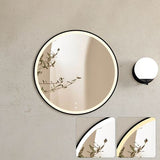 LED Bondi 800mm Black Metal Frame Tuffi Mirror — detail 2