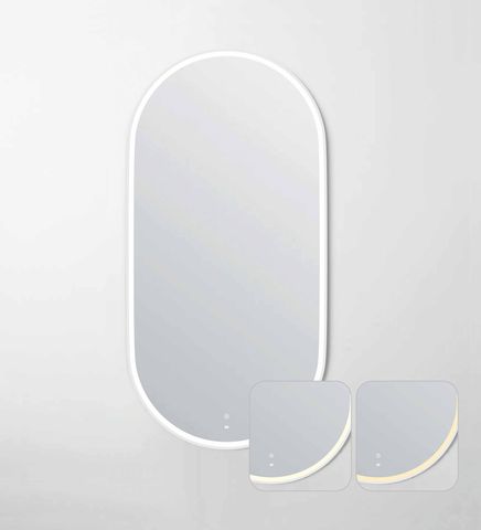 LED Noosa 1500(W)x750(H) White Metal Frame Mirror- Install Horizontal or Vertical — detail 6