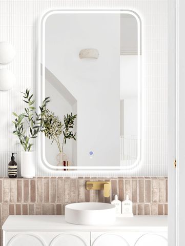 LED Newport 1200(W)x750(H) Frameless Tuffi Mirror - Install Horizontal or Vertical — detail 2