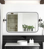 LED Newport 1200(W)x750(H) Black Metal Frame Tuffi Mirror- Install Horizontal or Vertical