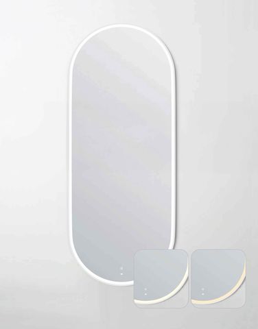 LED Noosa 1800(W)x750(H) White Metal Frame Mirror- Install Horizontal or Vertical — detail 5