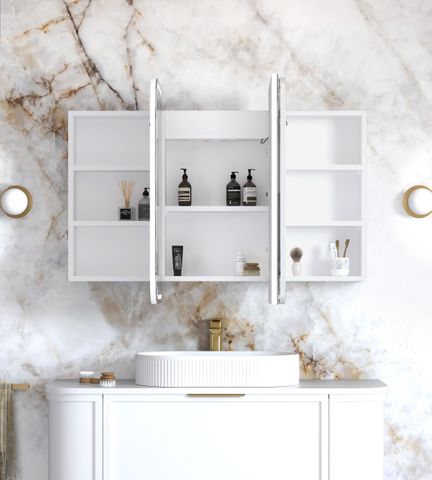 LED Newport 1200(W)x750(H) White Shaving Cabinet - Premium Edition — detail 3