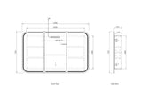 LED Newport 1200(W)x750(H) White Shaving Cabinet - Premium Edition — detail 7
