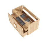 Laguna Mark II 900mm Woodland Oak Wall Hung Cabinet Only — detail 8