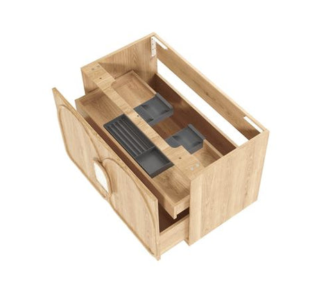 Laguna Mark II 900mm Woodland Oak Wall Hung Cabinet Only — detail 8