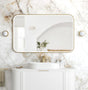 LED Newport 1200(W)x750(H) Gold Metal Frame Tuffi Mirror- Install Horizontal or Vertical