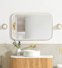 LED Newport 900(H)x600(W) Gold Metal Frame Tuffi Mirror- Install Horizontal or Vertical