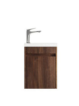 Mini Ensuite Vanity 400mm Sable Walnut Fluted Vanity (with Basin) — detail 3