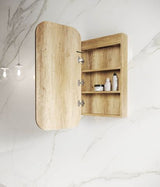 LED Newport 900(H)x450(W) Natural Oak Shaving Cabinet - Premium Edition — detail 2