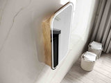 LED Newport 900(H)x450(W) Natural Oak Shaving Cabinet - Premium Edition — detail 3
