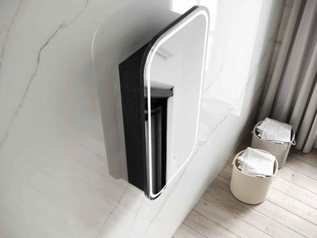 LED Newport 900(H)x450(W) Black Oak Shaving Cabinet - Premium Edition — detail 3