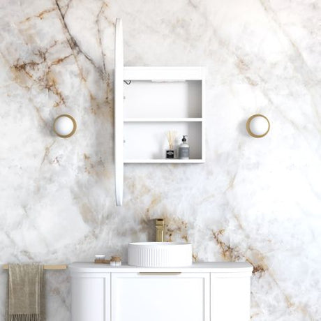 LED Noosa 900(H)x450(W) White Shaving Cabinet - Premium Edition — detail 3