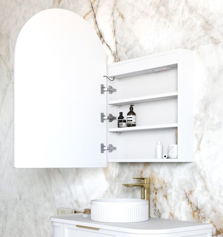 LED Archie 900(H)x600(W) White Shaving Cabinet - Premium Edition — detail 3