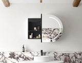 LED Bondi 900(W)x600(H) Black Oak Shaving Cabinet - Premium Edition — detail 4