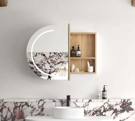LED Bondi 900(W)x600(H) Natural Oak Shaving Cabinet - Premium Edition