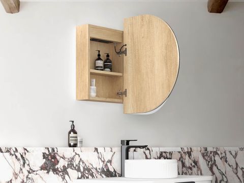 LED Bondi 900(W)x600(H) Natural Oak Shaving Cabinet - Premium Edition — detail 4