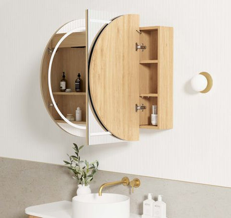 LED Bondi 1200(W)x750(H) Natural Oak Shaving Cabinet - Premium Edition — detail 2