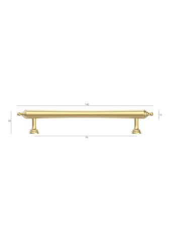 Heirloom - 140mm Brushed Brass Handle (Premium Solid Brass Construction) — detail 4