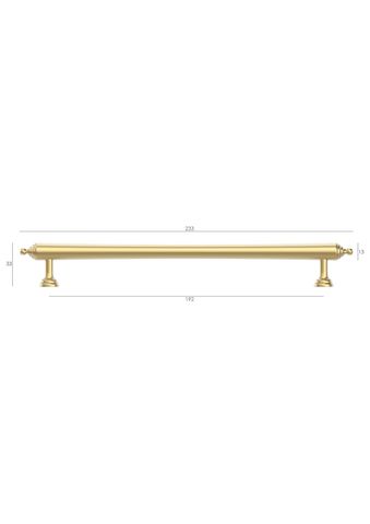 Heirloom - 233mm Brushed Brass Handle (Premium Solid Brass Construction) — detail 4