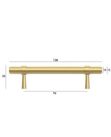 Astor - 138mm Brushed Brass Handle (Premium Solid Brass Construction) — detail 5