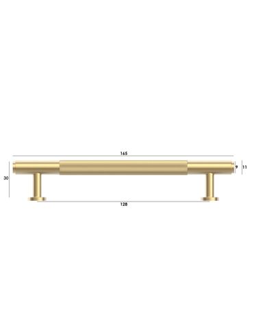 Soho - 165mm Brushed Brass Handle (Premium Solid Brass Construction) — detail 5