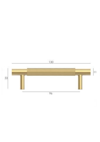 Nord - 130mm Brushed Brass Handle (Premium Solid Brass Construction) — detail 5