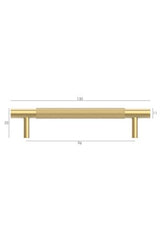 Nord - 165mm Brushed Brass Handle (Premium Solid Brass Construction) — detail 5