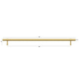 Astor - 370mm Brushed Brass Handle (Premium Solid Brass Construction) — detail 4