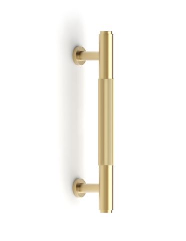 Soho - 132mm Brushed Brass Handle (Premium Solid Brass Construction) — detail 2