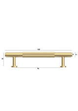Soho - 132mm Brushed Brass Handle (Premium Solid Brass Construction) — detail 5