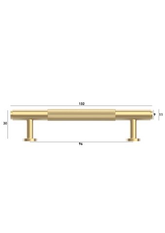 Soho - 132mm Brushed Brass Handle (Premium Solid Brass Construction) — detail 5