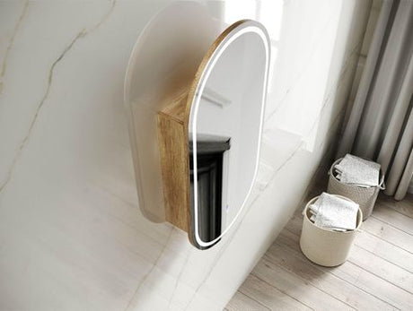 LED Noosa 900(H)x450(W) Natural Oak Shaving Cabinet - Premium Edition — detail 3