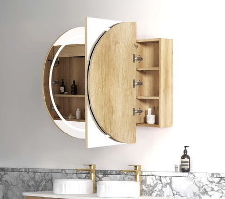 LED Bondi 1500(W)x900(H) Natural Oak Shaving Cabinet - Premium Edition — detail 2