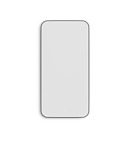 LED Newport 1500(W)x750(H) Black Metal Frame Tuffi Mirror- Install Horizontal or Vertical — detail 4