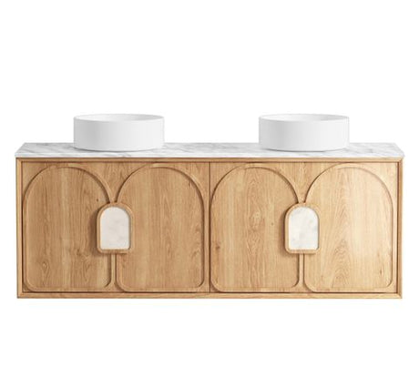 Laguna Mark II 1500mm Woodland Oak Wall Hung Cabinet Only — detail 4