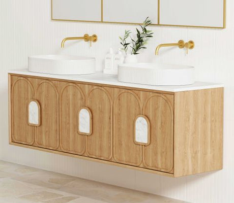 Laguna Mark II 1800mm Woodland Oak Wall Hung Cabinet Only — detail 2