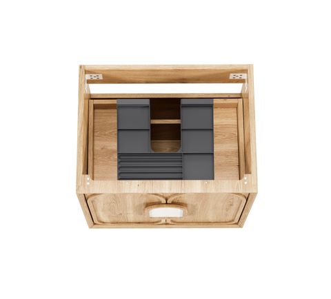 Laguna Mark II 600mm Woodland Oak Wall Hung Cabinet Only — detail 7